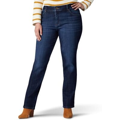 Lee kvinnors plus storlek avslappnad passform raka ben jeans, Förhäxad, 28 SE Lee kvinnors plus storlek avslappnad passform raka ben jeans, Förhäxad, 28 SE