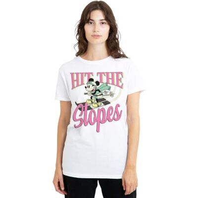 Mickey Mouse mandarin creative ltd Musse Pigg Hit The Slopes dam t-shirt, vit, liten, Vitt, S Mickey Mouse mandarin creative ltd Musse Pigg Hit The Slopes dam t-shirt, vit, liten, Vitt, S