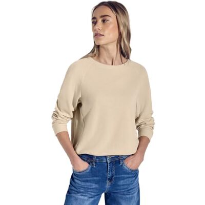 Street One Mysig tröja, Bomull beige, 46 Street One Mysig tröja, Bomull beige, 46
