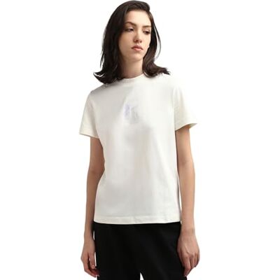 Calvin dam S/S T-shirt, Vit (elfenben), S Calvin dam S/S T-shirt, Vit (elfenben), S