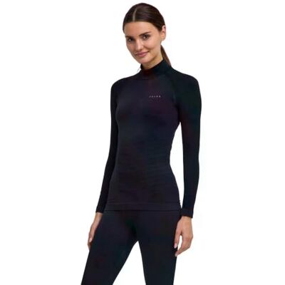 FALKE dam Baslager Ovandel Maximum Warm High Neck W L/s Sh funktionellt garn snabbtorkande 1 del, Svart Black 3000 Trend, M FALKE dam Baslager Ovandel Maximum Warm High Neck W L/s Sh funktionellt garn snabbtorkande 1 del, Svart Black 3000 Trend, M