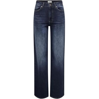ONLY ONLMADISON Blush HW Wide DNM TAI081 NOOS, Mörkblå denim, M / 30L ONLY ONLMADISON Blush HW Wide DNM TAI081 NOOS, Mörkblå denim, M / 30L