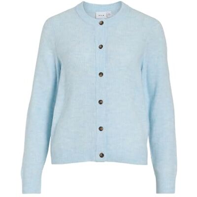 Vila Vivioli O-Neck Rib Knit Cardigan-Noos, nantucket Breeze, XXL Vila Vivioli O-Neck Rib Knit Cardigan-Noos, nantucket Breeze, XXL