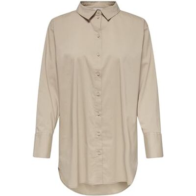 JDY Dam Mio L/S lång skjorta Wvn Noos blus, Doeskin, 36 SE JDY Dam Mio L/S lång skjorta Wvn Noos blus, Doeskin, 36 SE