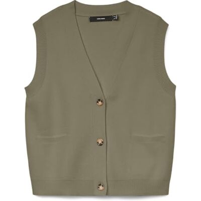VERO MODA Neck Button Vmsaba SL V-hals knäppt jacka, blågrön, L dam, Blågrön, L VERO MODA Neck Button Vmsaba SL V-hals knäppt jacka, blågrön, L dam, Blågrön, L