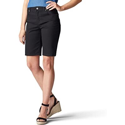 Lee Dam avslappnad passform Bermuda jeansshorts, svart, 36 SE Lee Dam avslappnad passform Bermuda jeansshorts, svart, 36 SE