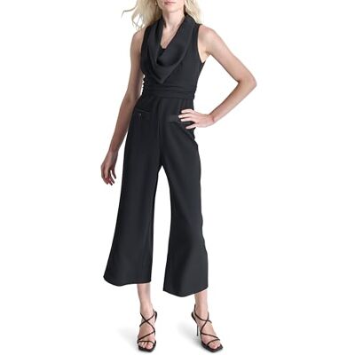 DKNY Dam L/S Pleated A-line klänning, svart, 34 DKNY Dam L/S Pleated A-line klänning, svart, 34