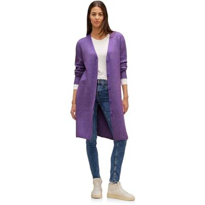 Street One stickad kappa, Mörkt lupin lilac melange, 44 SE Street One stickad kappa, Mörkt lupin lilac melange, 44 SE