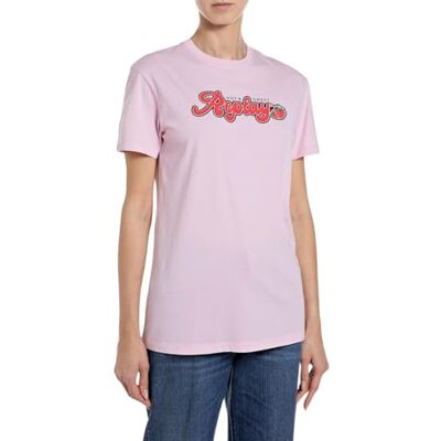 Replay Dam-t-shirt, flamingo rosa 369 (rosa), M Replay Dam-t-shirt, flamingo rosa 369 (rosa), M