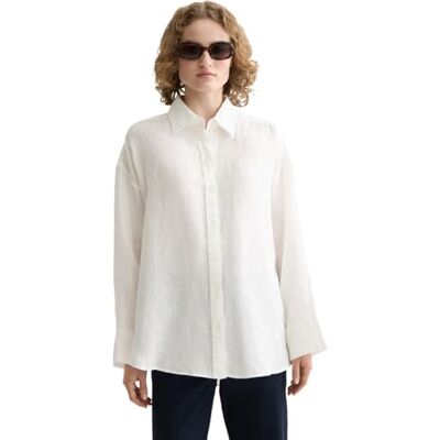 Scotch & Soda Core Linen skjorta, Vit 101, 38 Scotch & Soda Core Linen skjorta, Vit 101, 38