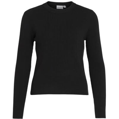 Vila Female stickad topp, långärmad, svart, XXL Vila Female stickad topp, långärmad, svart, XXL