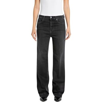 Replay Dam avslappnad rak passform jeans Melja, 098 svart, 32W x 32L Replay Dam avslappnad rak passform jeans Melja, 098 svart, 32W x 32L