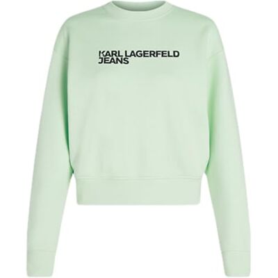 KARL LAGERFELD JEANS , Dam, Essential Logo Sweat, Regular Fit, Blå, XL KARL LAGERFELD JEANS , Dam, Essential Logo Sweat, Regular Fit, Blå, XL