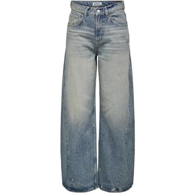 ONLY ONLERYN HW Wide Tint DNM DOT, Medium blå denim/detalj: färgad, 27W / 32L ONLY ONLERYN HW Wide Tint DNM DOT, Medium blå denim/detalj: färgad, 27W / 32L