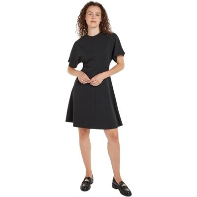 Tommy Hilfiger dam F&F INTERLCK modal knä DRS SS svart XXL, Svart, XXL Tommy Hilfiger dam F&F INTERLCK modal knä DRS SS svart XXL, Svart, XXL