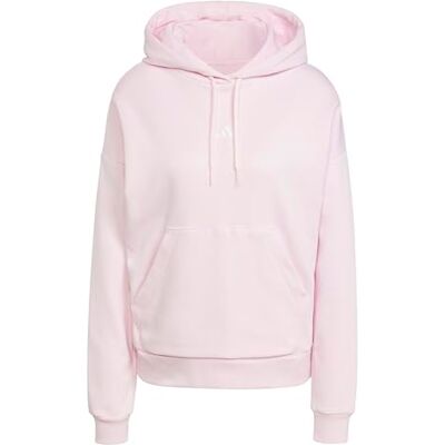 adidas dam Essentials Small Logo Feel Cozy Hoodie Sweatshirt, clear pink/white, XXL adidas dam Essentials Small Logo Feel Cozy Hoodie Sweatshirt, clear pink/white, XXL