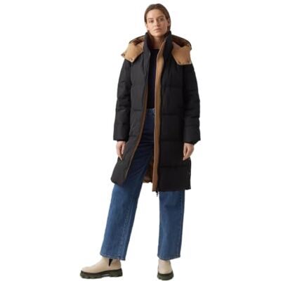 VERO MODA Bestseller A/S VMDIANE Coat BOOS kappa, svart/detalj: Tigers Eye, S, Black/Detail:TIGERS EYE, S VERO MODA Bestseller A/S VMDIANE Coat BOOS kappa, svart/detalj: Tigers Eye, S, Black/Detail:TIGERS EYE, S