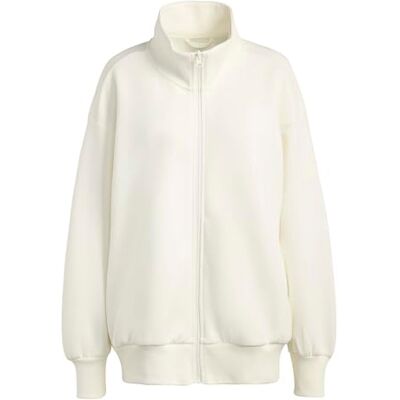 adidas Kobiety SOFT LUX FULL-ZIP TRACKTOP, off white, M adidas Kobiety SOFT LUX FULL-ZIP TRACKTOP, off white, M