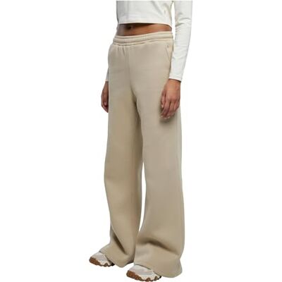 Urban Classics Dam Ladies Organic Ultra Wide Sweat Pants Byxor, Wetsand, XXL Urban Classics Dam Ladies Organic Ultra Wide Sweat Pants Byxor, Wetsand, XXL