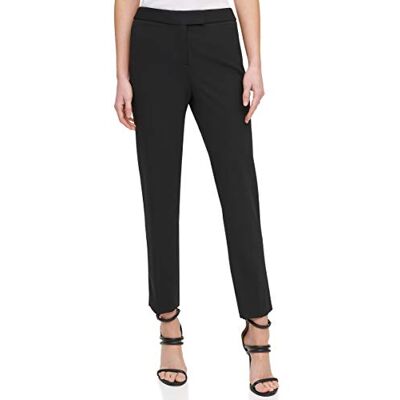 DKNY SPORTSWEAR Dam Misses Foundation beskurna smala klänning byxor, Svart, 36 DKNY SPORTSWEAR Dam Misses Foundation beskurna smala klänning byxor, Svart, 36