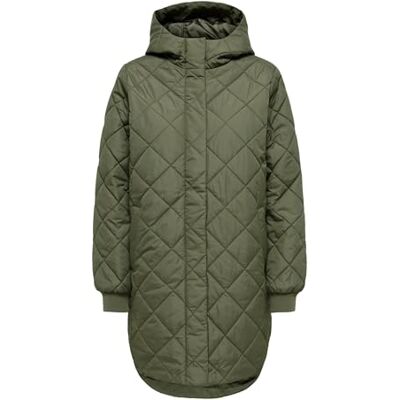 ONLY Onljuliet Quilted Hood Zip Coat Otw Noos, Kalamata, S ONLY Onljuliet Quilted Hood Zip Coat Otw Noos, Kalamata, S