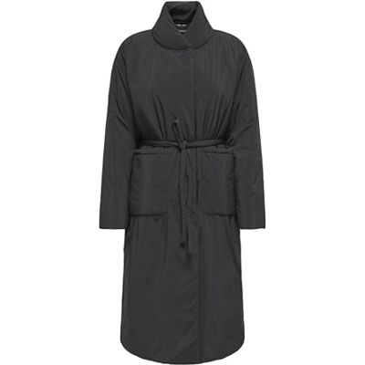 ONLY Onllara Plain Long Coat Cs Otw, svart, S ONLY Onllara Plain Long Coat Cs Otw, svart, S