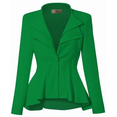Hybrid & Company Hybrid damers Casual Work Office Blazer lätt stretch poncho jacka tillverkad i USA, 1073t-kelly grön, M Hybrid & Company Hybrid damers Casual Work Office Blazer lätt stretch poncho jacka tillverkad i USA, 1073t-kelly grön, M