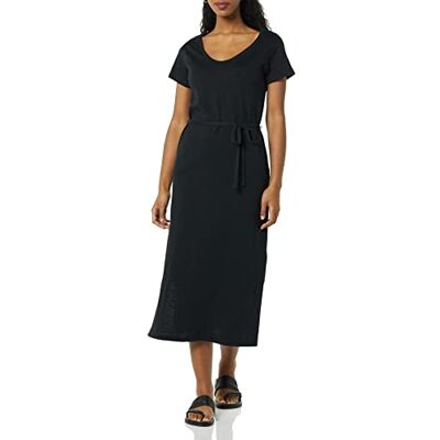 Amazon Essentials dam kortärmad midi t-shirt klänning, svart, XX-Large Amazon Essentials dam kortärmad midi t-shirt klänning, svart, XX-Large