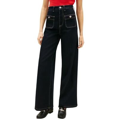 Tommy Hilfiger kvinnors DNM Rinse 70'S Wide Leg Hw Ww0Ww48395, Denim, 29W/30L Tommy Hilfiger kvinnors DNM Rinse 70'S Wide Leg Hw Ww0Ww48395, Denim, 29W/30L