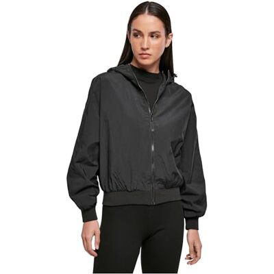 Build Your Brand Dam damer crinkle fladderjacka jacka, svart, XXL Build Your Brand Dam damer crinkle fladderjacka jacka, svart, XXL