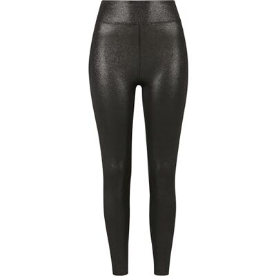 Urban Classics Damleggings, hög midja, glamour, leggings, yogabyxor, svart färg, M, Sparklingsvart, M Urban Classics Damleggings, hög midja, glamour, leggings, yogabyxor, svart färg, M, Sparklingsvart, M