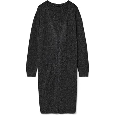 VERO MODA Knitted Cardigan VMDOFFY Knit Cardigan, Svart (svart melange), M VERO MODA Knitted Cardigan VMDOFFY Knit Cardigan, Svart (svart melange), M