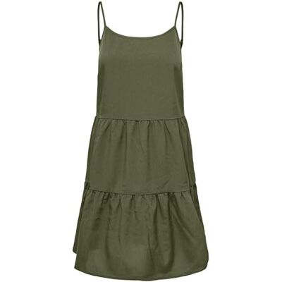 ONLY Onlnova Life Vis CAYA Dress Solid, Kalamata, L ONLY Onlnova Life Vis CAYA Dress Solid, Kalamata, L