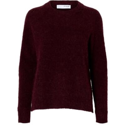 SELECTED FEMME Slflulu Ls Knit O-Neck Noos, Fig, XXL SELECTED FEMME Slflulu Ls Knit O-Neck Noos, Fig, XXL