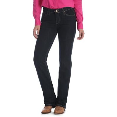 Wrangler Q-Baby Mid Rise Boot Cut Ultimate Riding Jeans för kvinnor, utgående Wrangler Q-Baby Mid Rise Boot Cut Ultimate Riding Jeans för kvinnor, utgående