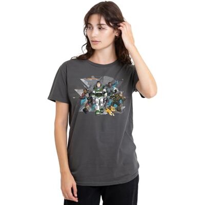 Lightyear Buzz, Sox och Junior Zap Patrol dam t-shirt, kol, XX-Large, Träkol, XXL Lightyear Buzz, Sox och Junior Zap Patrol dam t-shirt, kol, XX-Large, Träkol, XXL