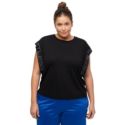 Ulla Popken Dam vingar, skurna t-shirts, svart, normal, svart, 46-48 Ulla Popken Dam vingar, skurna t-shirts, svart, normal, svart, 46-48