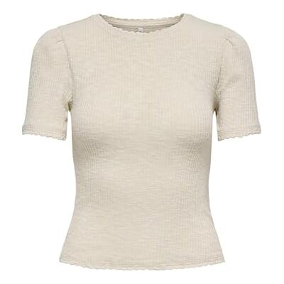 ONLY Onlnicole Life Ss O-Neck Scallop Top JRS ONLY Onlnicole Life Ss O-Neck Scallop Top JRS