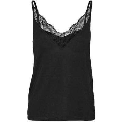 VERO MODA Dam VMSELLA Singlet JRS GA BTQ topp, svart, XS, svart, XS VERO MODA Dam VMSELLA Singlet JRS GA BTQ topp, svart, XS, svart, XS