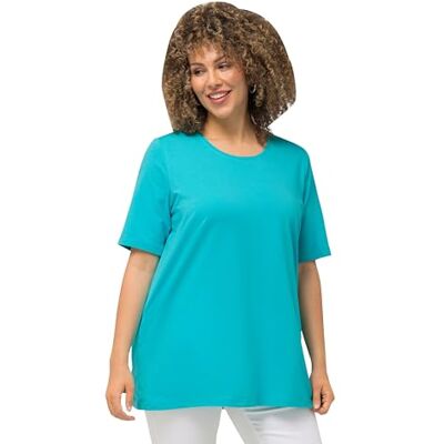 Ulla Popken dam, A-linje, rund hals, halvärm T-shirt, theodore river, 58/60 SE Ulla Popken dam, A-linje, rund hals, halvärm T-shirt, theodore river, 58/60 SE