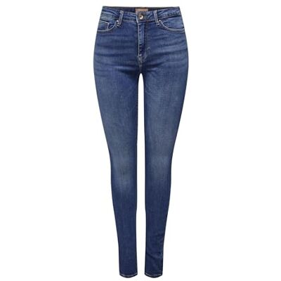 ONLY Dam skinny jeans ONLPAOLA hög midja skinny fit jeans, Blå (medium blue denim), M / 30L ONLY Dam skinny jeans ONLPAOLA hög midja skinny fit jeans, Blå (medium blue denim), M / 30L