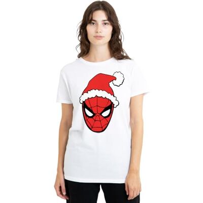 Spider-Man mandarin creative ltd spindelmannen tomtemössa dam t-shirt, vit, liten, Vitt, S Spider-Man mandarin creative ltd spindelmannen tomtemössa dam t-shirt, vit, liten, Vitt, S
