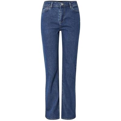PIECES Dam Pckelly Mw raka jeans New Mb Noos Bc, Mellanblå denim, 28W / 30L PIECES Dam Pckelly Mw raka jeans New Mb Noos Bc, Mellanblå denim, 28W / 30L