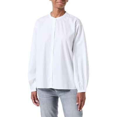 Tommy Hilfiger kvinnors bomull V-hals ballong LS blus WW0WW43567 L/S blusar, Th Optic White, 42, Vit (Th Optic White), 68 SE Tommy Hilfiger kvinnors bomull V-hals ballong LS blus WW0WW43567 L/S blusar, Th Optic White, 42, Vit (Th Optic White), 68 SE
