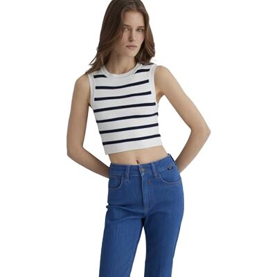 Mavi Dam NONSLEEVE Tricot tröja, Navy Blazer Stripe, XS, Navy Blazer Stripe, XS Mavi Dam NONSLEEVE Tricot tröja, Navy Blazer Stripe, XS, Navy Blazer Stripe, XS