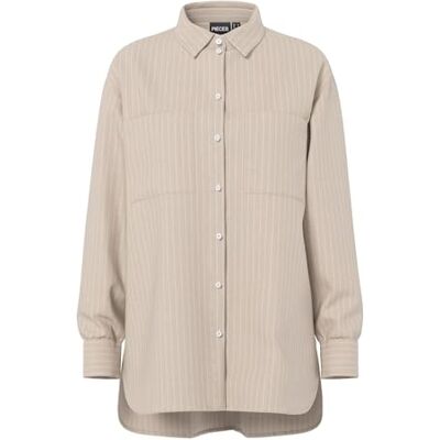 PIECES Pcmelia Ls oversize skjorta Noos, Porslin, S PIECES Pcmelia Ls oversize skjorta Noos, Porslin, S