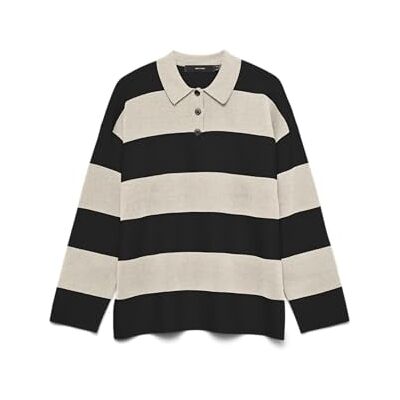 VERO MODA Vmsaba Poloneck Ls pullover Noos, Björk, XS VERO MODA Vmsaba Poloneck Ls pullover Noos, Björk, XS