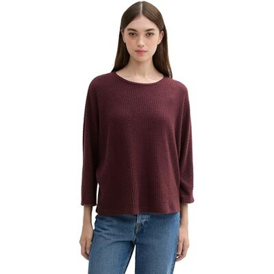 TOM TAILOR Denim T-shirt för kvinnor, 32620 – Tawny port röd melange, XXL TOM TAILOR Denim T-shirt för kvinnor, 32620 – Tawny port röd melange, XXL