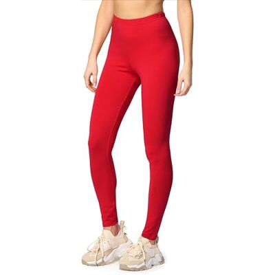 Merry Style Damleggings bomull för året runt bekväma leggings ogenomskinliga kvinnor idealiska för yoga sport gym och fritid MS10-198, röd, L Merry Style Damleggings bomull för året runt bekväma leggings ogenomskinliga kvinnor idealiska för yoga sport gym och fritid MS10-198, röd, L
