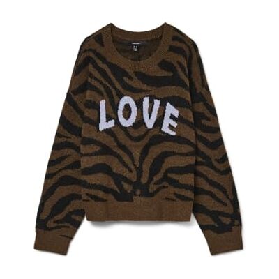 VERO MODA Vmnewkai Ls O-hals tröja Boo, emperador, XL VERO MODA Vmnewkai Ls O-hals tröja Boo, emperador, XL